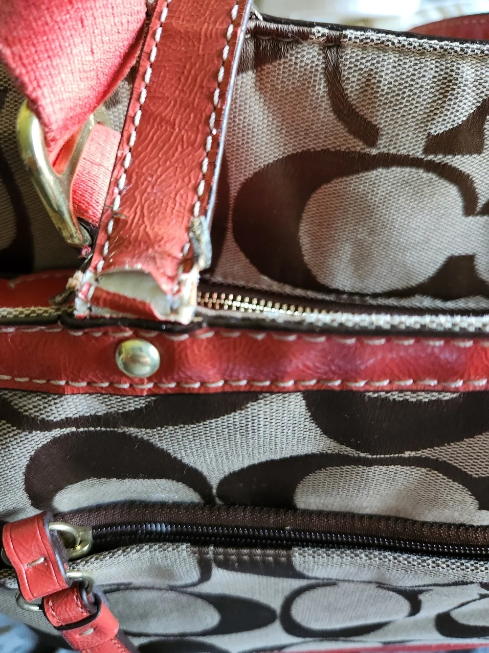 Rehab -Coach Lurex Signature Canvas Xlarge Tote
